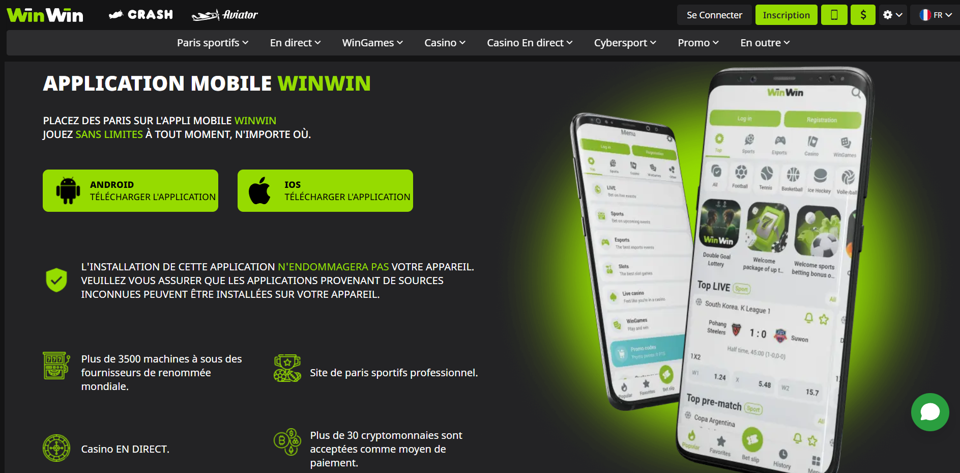 Processus de l’installation de l’application WinWin pour Android